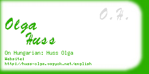 olga huss business card